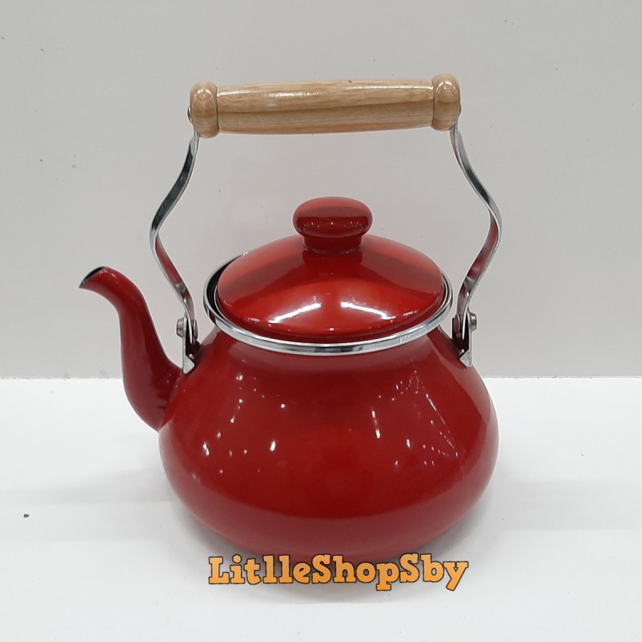 Teko Enamel Cerek Ceret Enamel 25F Merah