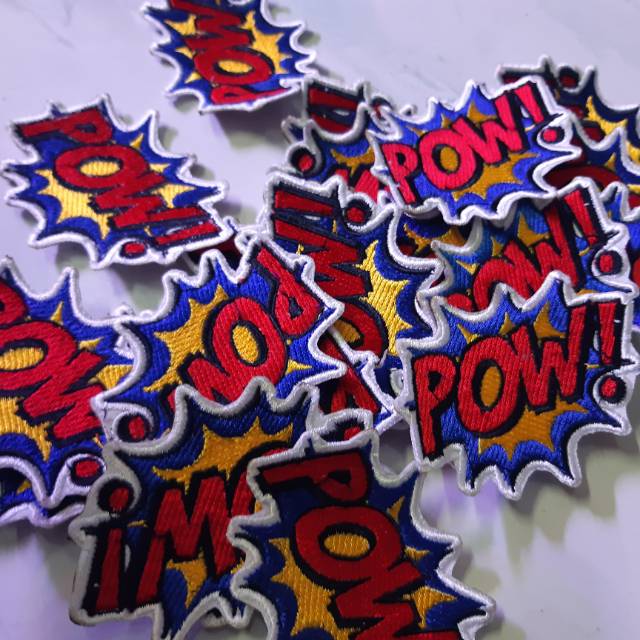 emblem patch bordir pow