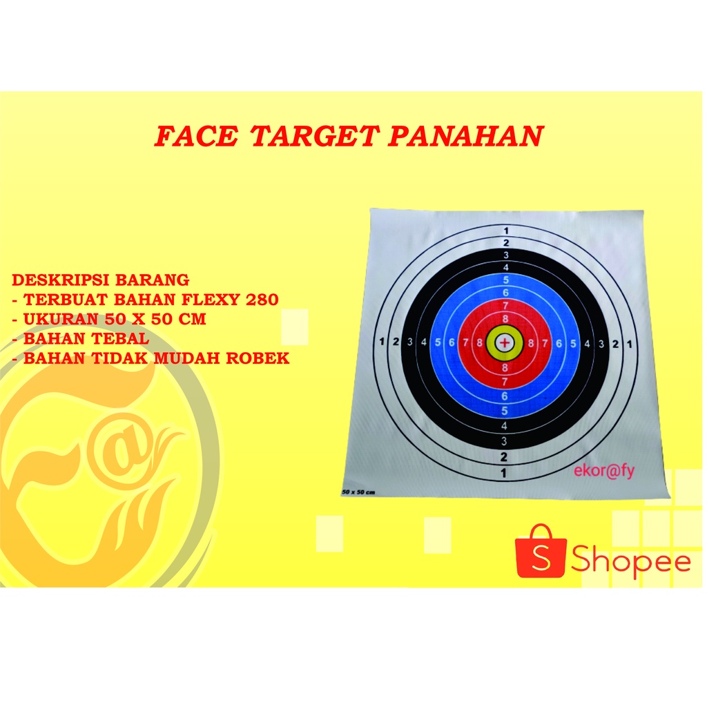 50 X 50 CM FACE TARGET / PRINT TARGET PANAHAN