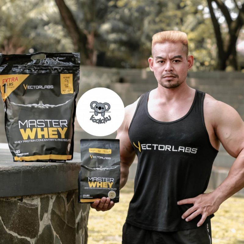 Vectorlabs Master Whey Protein 3lbs 1.4 kg Susu Whey Isolate Concentrate Diet Suplemen Gym Fitness