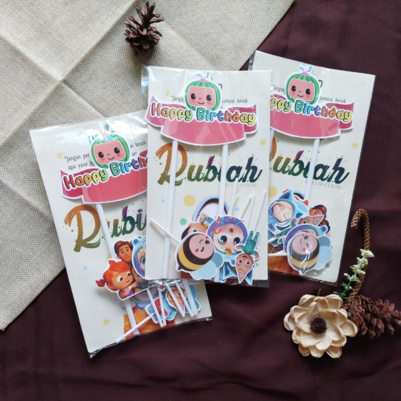 Cocomelon Topper Cake Hiasan Kue Ulang Tahun