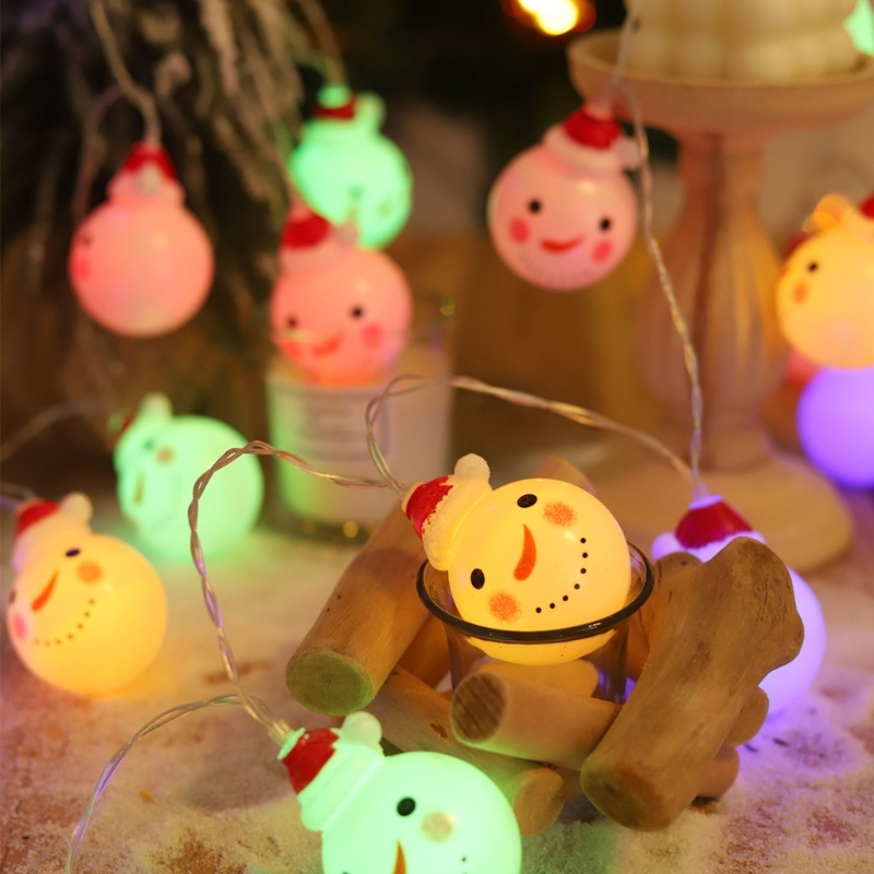 Zzz Lampu Tumblr LED Bentuk Snowman Untuk Dekorasi Natal