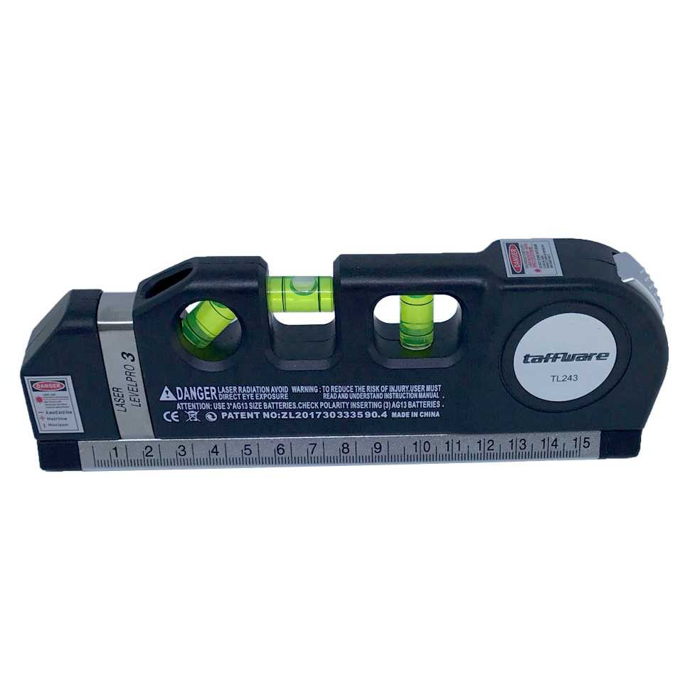 FatihShop Taffware LEVELPRO3 Penggaris Laser Horizontal 250CM + Waterpass