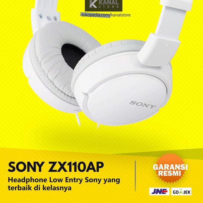 SONY MDR ZX110AP WHITE ORIGINAL HEADPHONES | BASS HEADPHONE & HEADSET