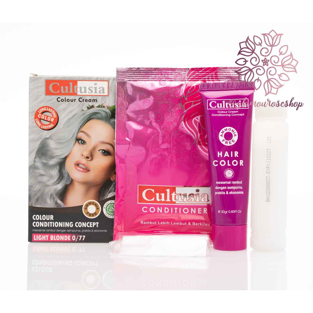 Cultusia Hair Color Cream -  FREE SARUNG TANGAN PLASTIK Rambut Cultusia 30 ml