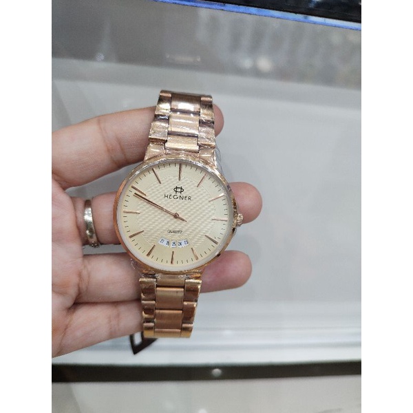 JAM TANGAN PRIA HEGNER 5025 RANTAI ORIGINAL