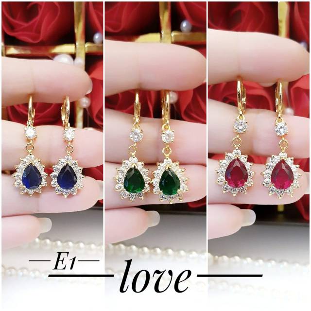 Xuping anting lapis emas 18k 2120h