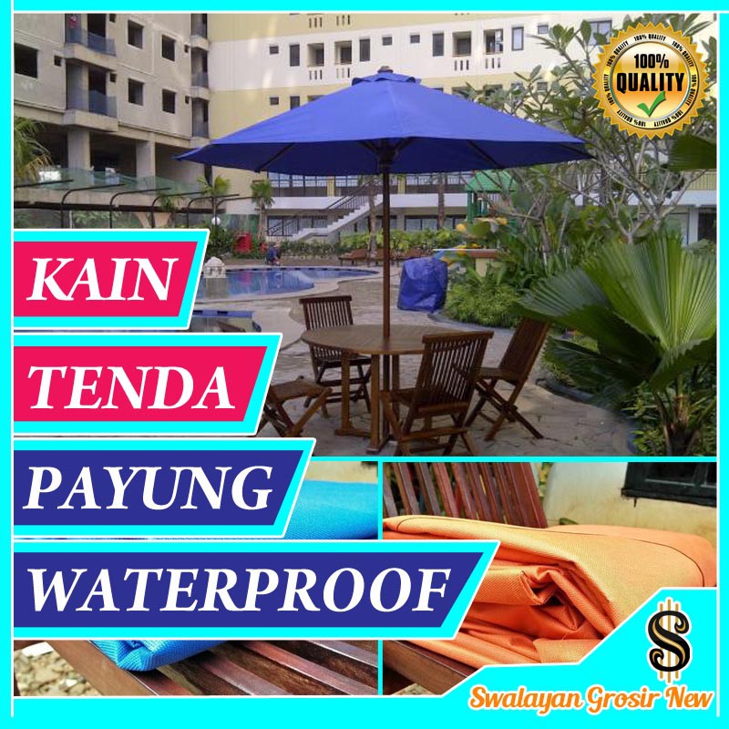 WATERPROOF KAIN TENDA MEJA PAYUNG TAMAN CAFE PANTAI TERAS HALAMAN TENDA WATERPROOF ANTI AIR