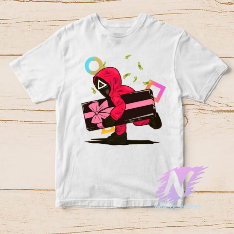 kaos squid game parti baju kaos anak squid