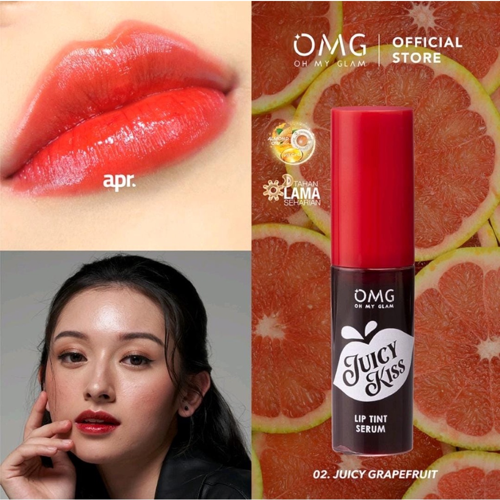 OMG Juicy Kiss Lip Tint Serum | Serum Bibir | Lip Tint | Tint Serum | BPOM