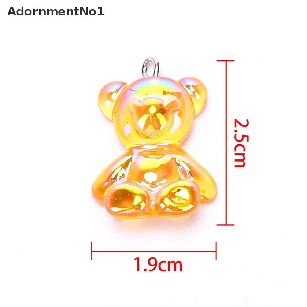 (AdornmentNo1) 10pcs Liontin Bentuk Beruang Bahan Resin Untuk Membuat Perhiasan DIY