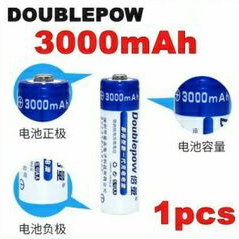 Doublepow Baterai Cas AA Rechargeable NiMH 1.2V 3000mAh 1 Pcs