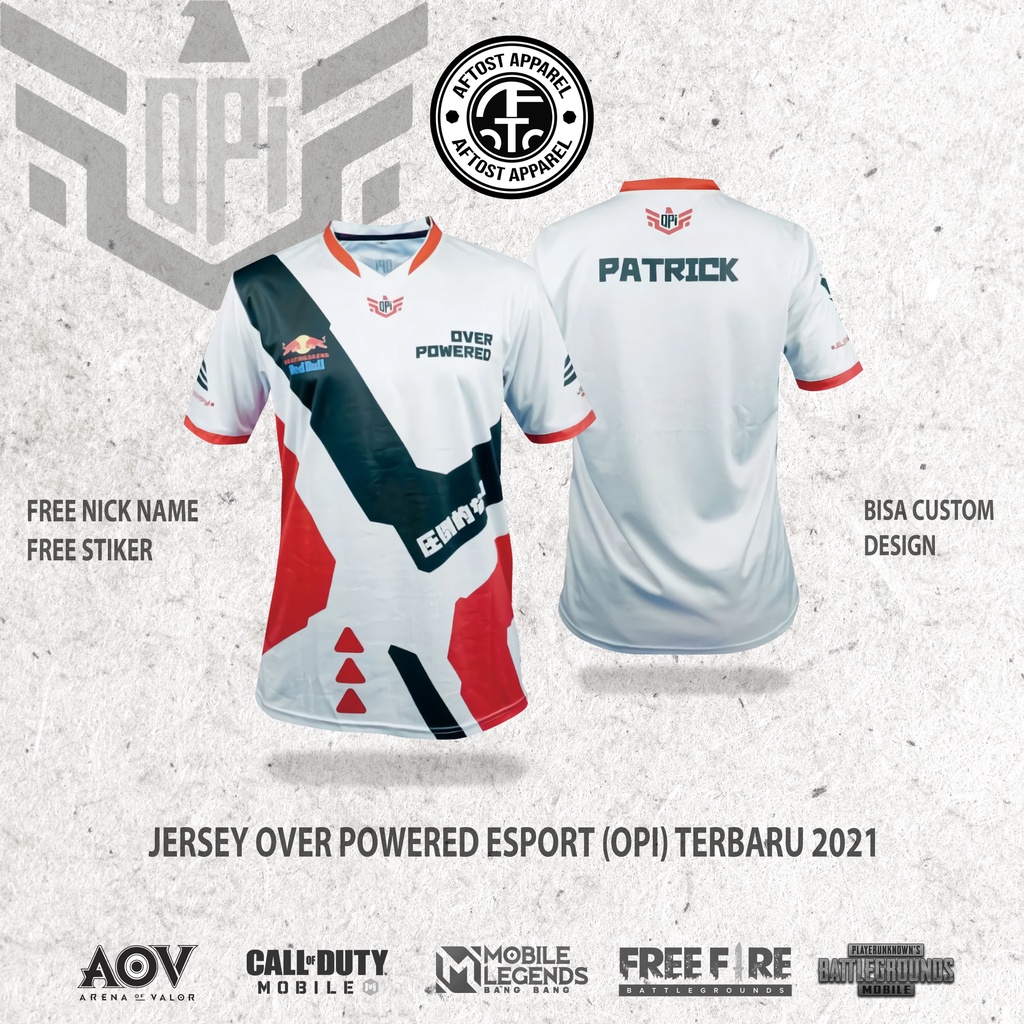 Jual Jersey Gaming OPI Esport Terbaru 2021 Free NickName Full Printing