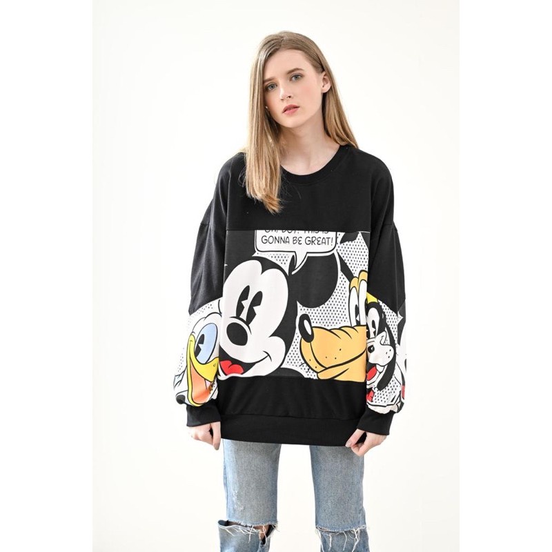 SWEATER TANGAN PANJANG GOOFY MICKEY COMIC - FREE MASK