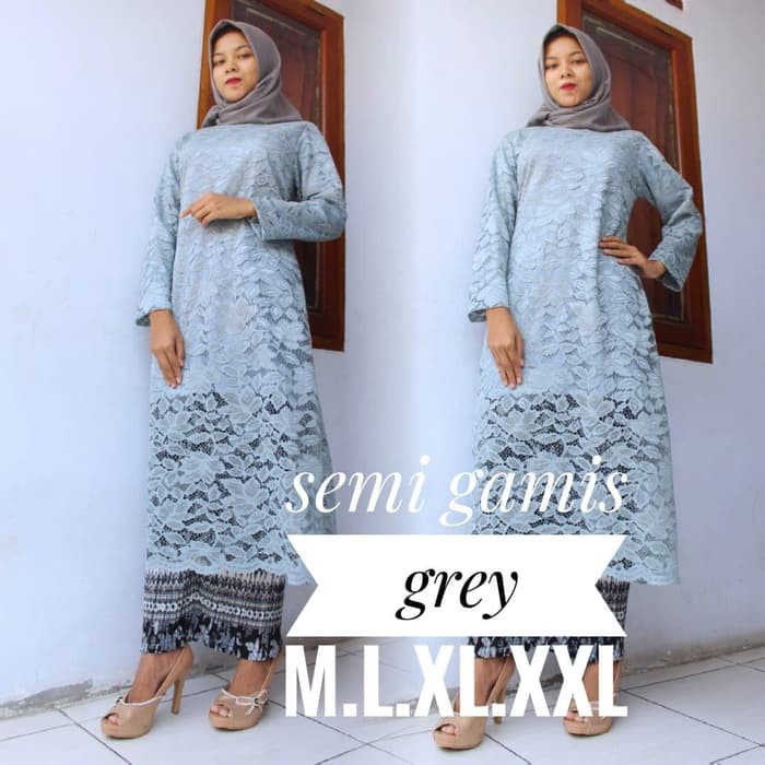 set kebaya brukat semi gamis berkualitas