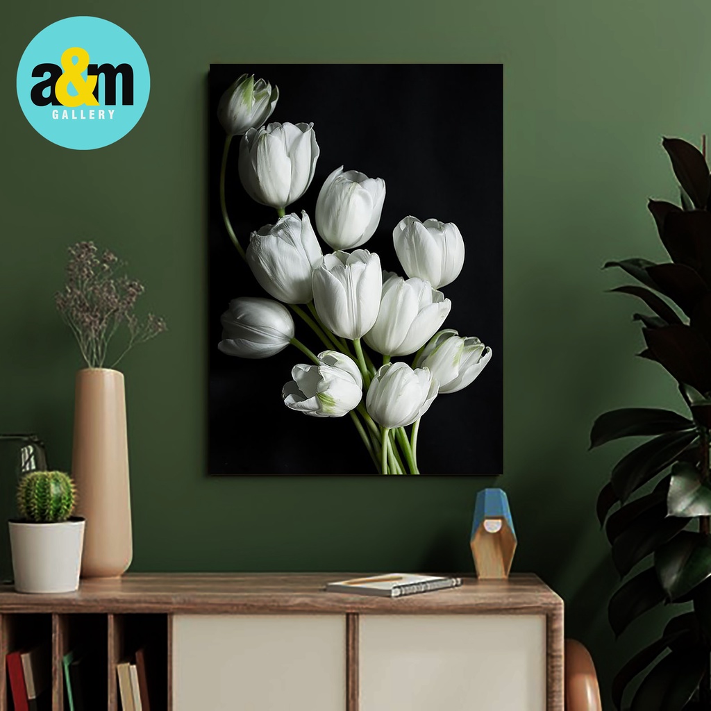 Hiasan Dinding Bunga Pajangan Dinding Ruangan Tamu Gambar Bunga Living Room Walldecor Flower - A&amp;M