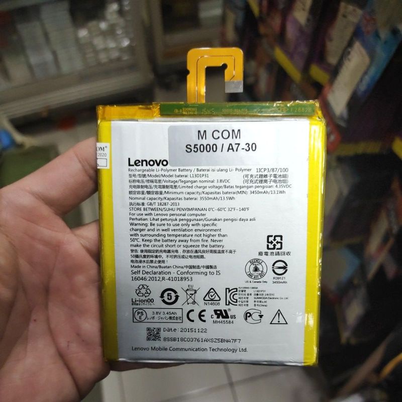 LEN s5000 a7-30 / L13D1P31 BATERAI TABLET , LEN K6 / BL267 , LEN K5 NOTE / BL261 , LEN K920 / BL223 baterai battery Batt batle