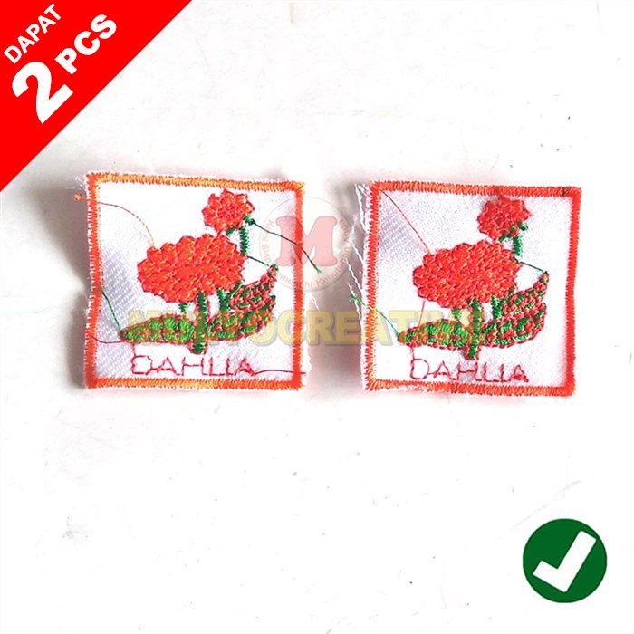 Bet Bordir Tanda Regu Pramuka Bet Bunga Dahlia Tanda Regu Pramuka