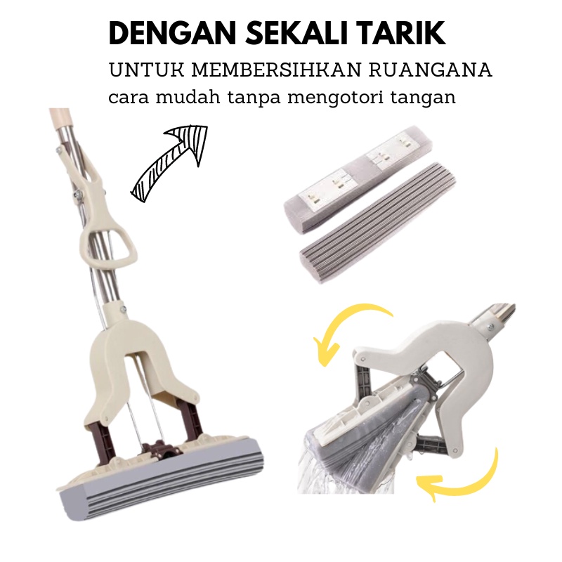 BEST SELLER Ultra Mop Spongy Alat Pel Lantai Spons Sponge Mop 28cm Alat Pel Lantai Karet MOP PEL LANTAI KARET PEL LANTAI PERAS