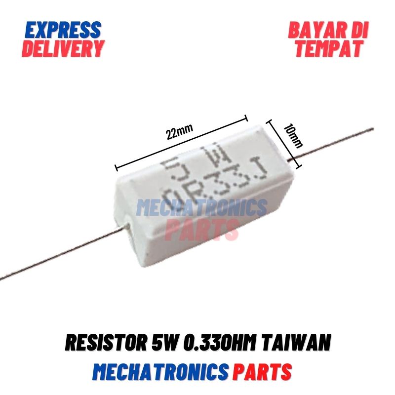 Resistor 5W 0.33Ohm Taiwan