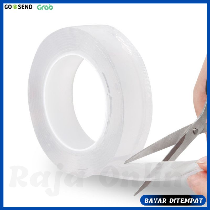 

Double Tape Perekat Super Kuat Tebal 1mm Lebar 3cm Panjang 1m 3m 5m - transparant