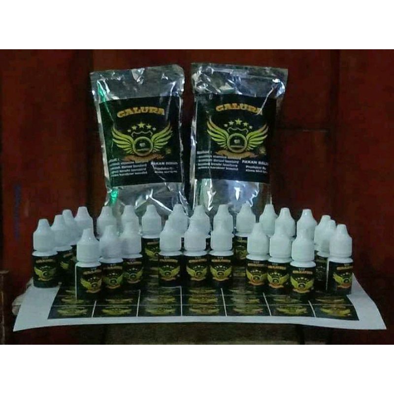 satu set pakan&tetes lovebird konslet