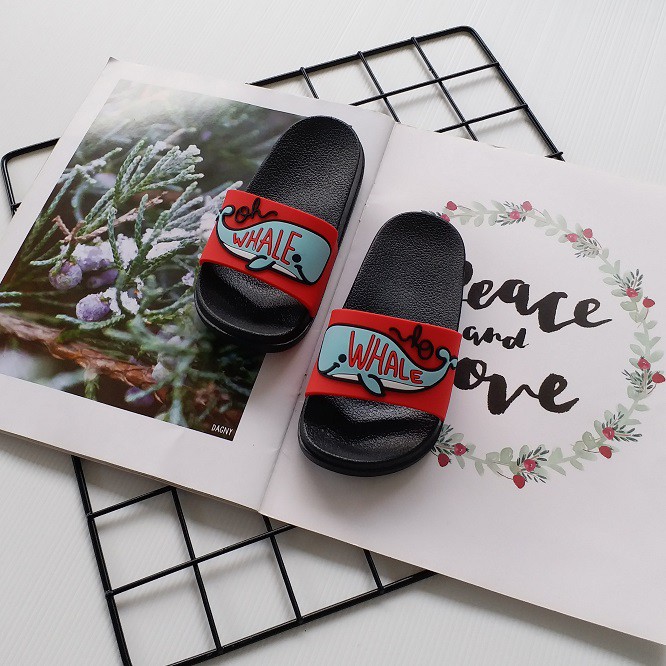 HappyOliver SUPER PROMO!! SANDAL WHALE Sandal selop karet lucu anak, Sandal anak dino lucu