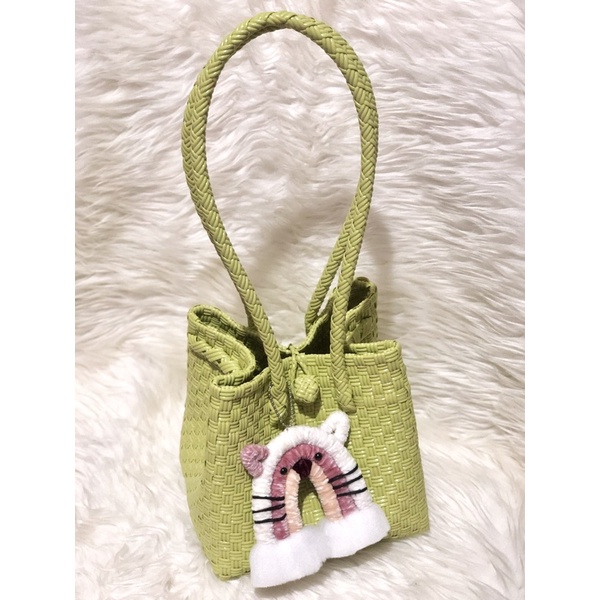 Tas Anyam Jali Box Premium Small Long Handle