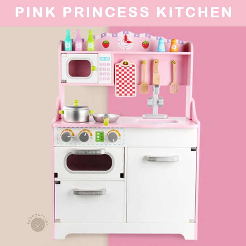 Jual Pink Princess Kitchen Cooking Set 