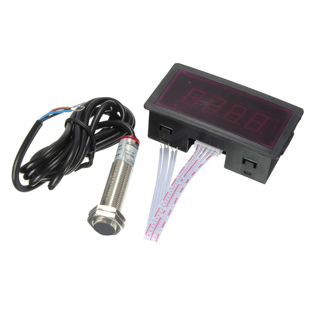 Digital LED Tachometer RPM Speed Meter Proximity Switch Sensor NPN