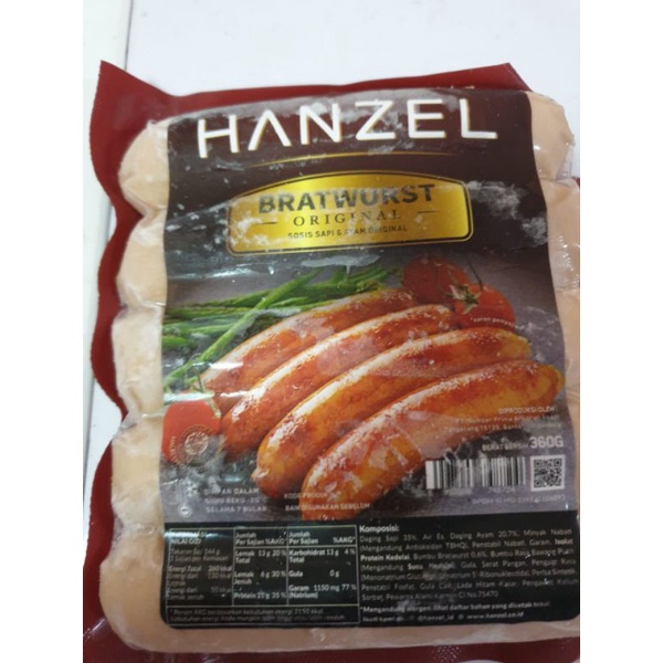 

sosis hanzel bratwurst original 360gram