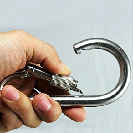 HORUSDY 120mm Aluminum Alloy Climbing Carabiner Screw Lock