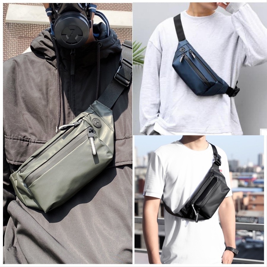 Tas Pinggang Waistbag Waterproof / Tas Selempang Import Pria Hong Yun da