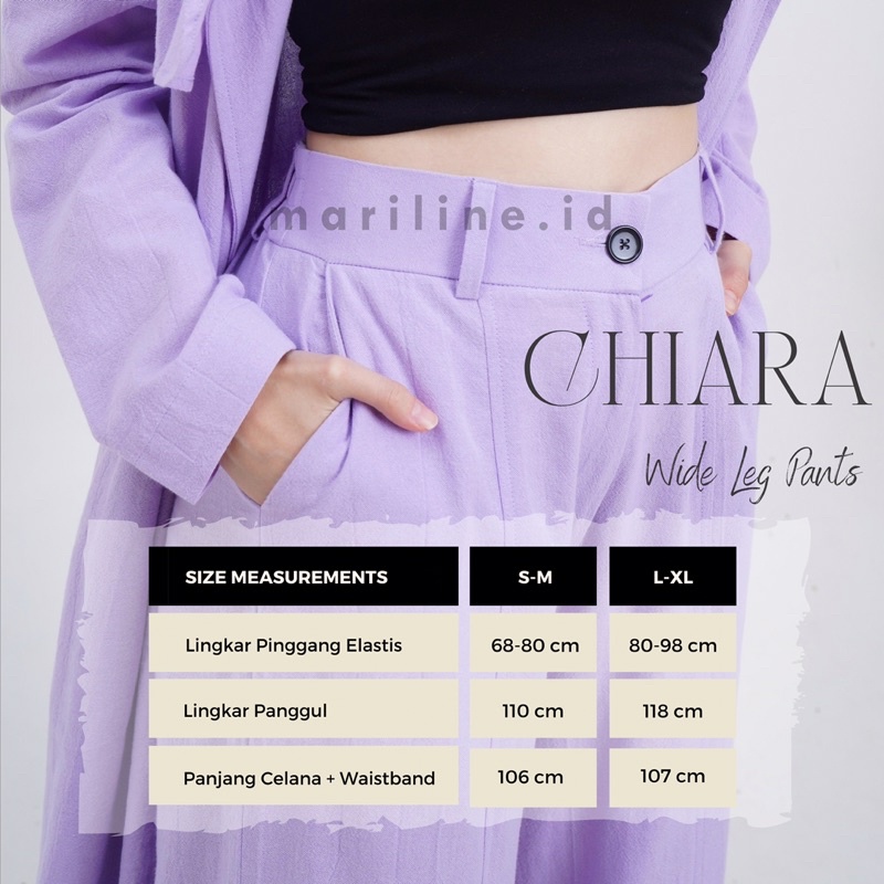 MARILINE CHIARA Set Summer Coat &amp; Wide Leg Pants