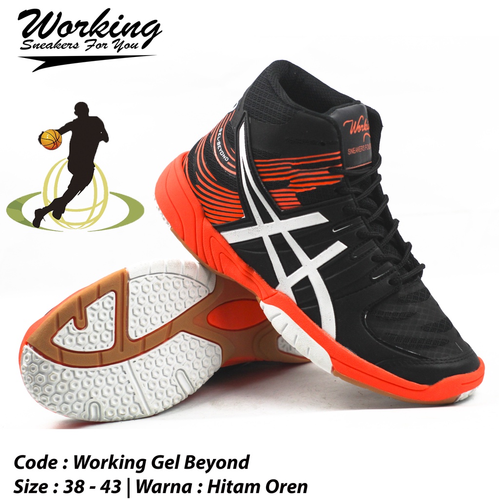 Sepatu Sneakers Pria Working Gel Beyound Sepatu Olahraga Basket