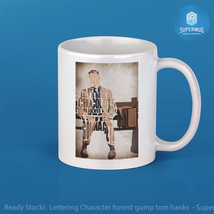 Mug Cangkir Desain Lettering Character forrest gump tom hanks