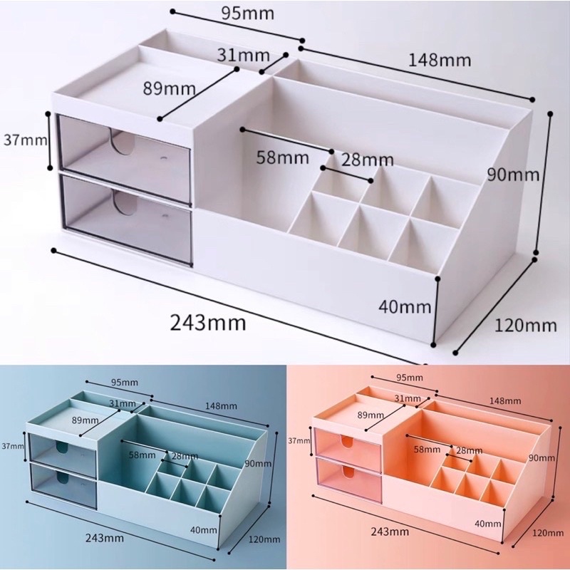 cute desk organizer stationery tempat penyimpanan alat tulis imut kawaii