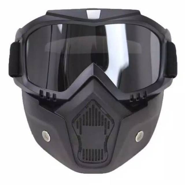 Goggle Helm Mask Set Kacamata Gogle Goggles Gogles Set Masker Motor Cross Aksesoris Pengendara Murah