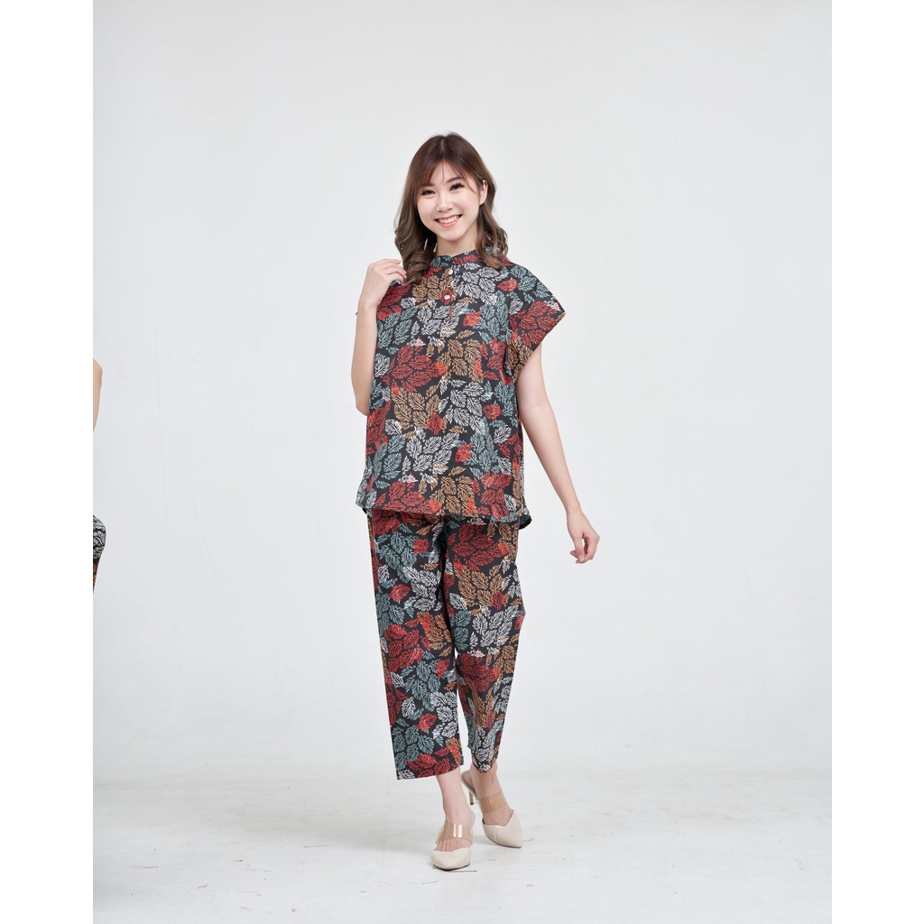 IZANY Piyama Dewasa Daily Set / One Set Aeon all size Lengan Pendek Allsize-HAZEL GREEN