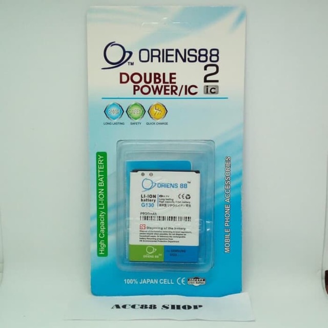 Baterai Batre Battery Double Power IC Samsung Young 2 G130 OR88/ Oriens88