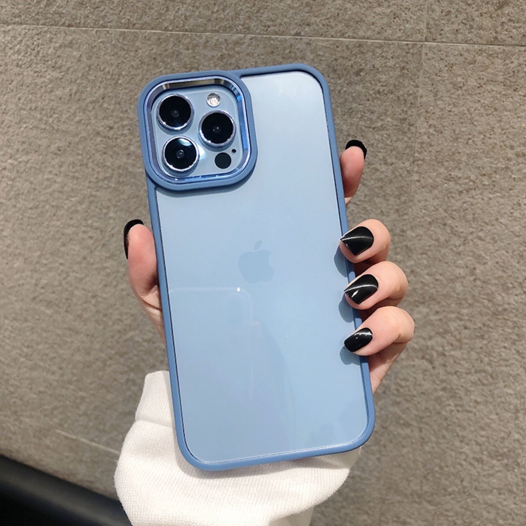 Hard case Pelindung Lensa Bahan Metal PC  Untuk iphone 14 pro max  casing 13 12 11 pro max case iphone 14 plus Transparan shockproof Hard back cover