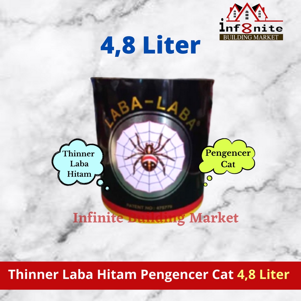 Thinner Laba Hitam Galon 4,8 Liter Tiner Pengencer Cat Besi Kayu Duco