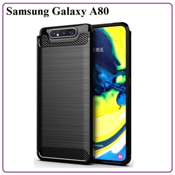 SOFTCASE SAMSUNG A80 - SLIM FIT CARBON IPAKY SAMSUNG A80 CASING HP