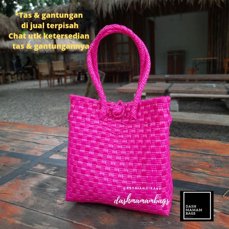 Cod Tas Anyaman Plastik Tas Jali Premium Tas Jali Size M Tas Jali Size S Tas Jali Candy Macrame Bag Charm Tassel Pompom Shopee Indonesia