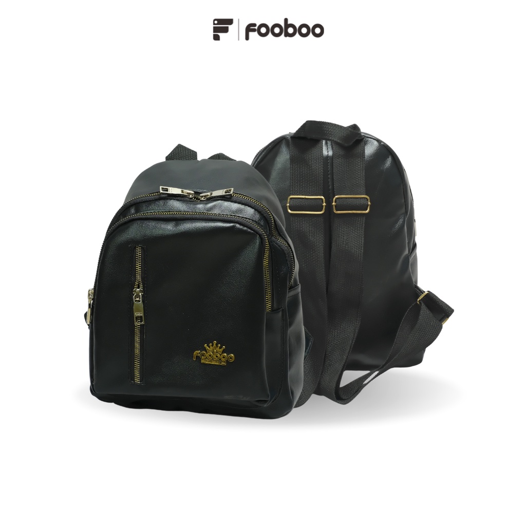 Foboo - Tas Ransel Mini Kulit sintetis Kualitas Premium Stylish untuk Jalan-Jalan