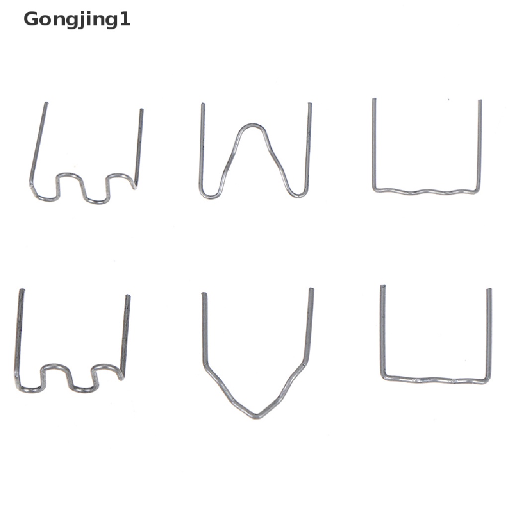 Gongjing1 100pcs Staples Flat Wave 0.6mm-0.8mm Universal Bahan Plastik Untuk Reparasi Stapler