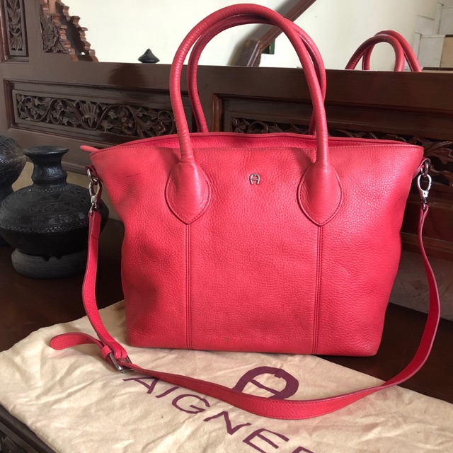Tas aigner kulit asli second preloved original authentic