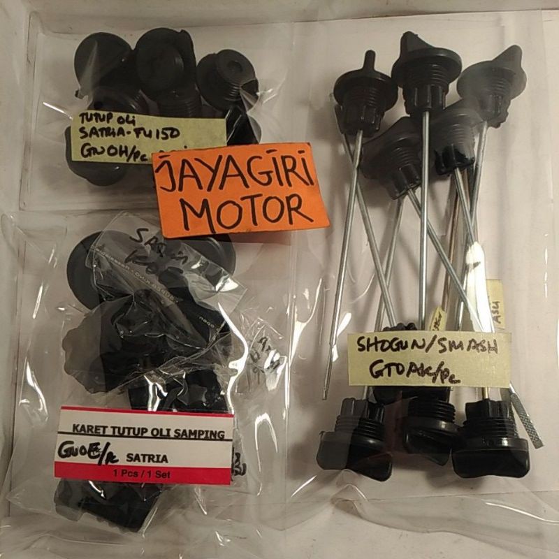 1 Pcs Tutup Oli Mesin Satria Shogun Smash FU 150 2T 2Tak Samping Karet Jarum Colok Oring Seal Motor