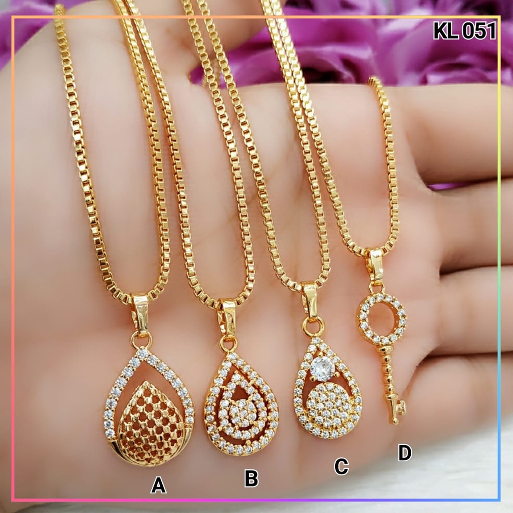 Kalung xuping kalung dewasa permata labu itali perhiasan lapis emas gold KL 051