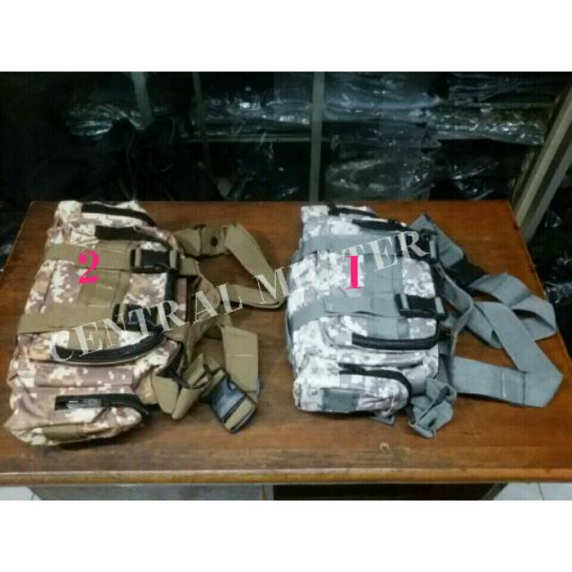 Tas Selempang loreng/tas army/tas pinggang loreng/tas sepeda loreng